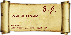 Banu Julianna névjegykártya
