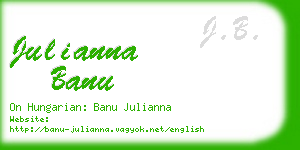 julianna banu business card